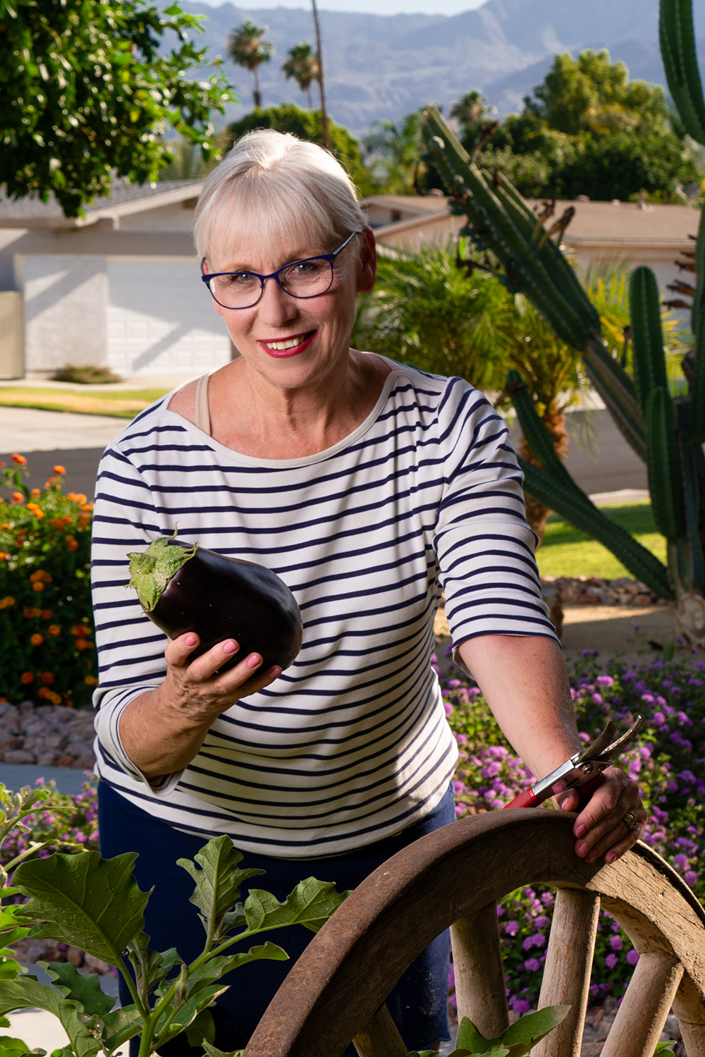 Dietician Elizabeth Kelsey in her home garden